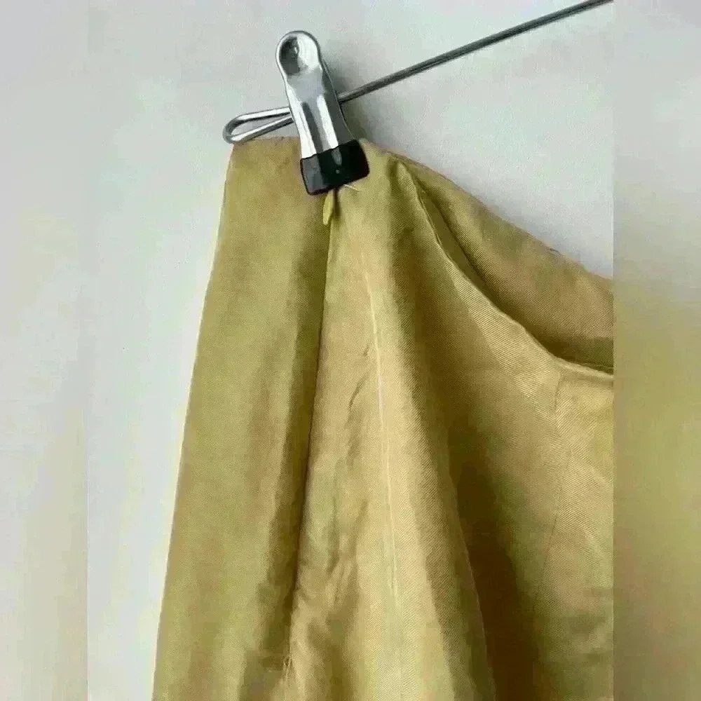 Sundance Serengeti Faux Wrap Skirt Mustard Yellow - Picture 5 of 5